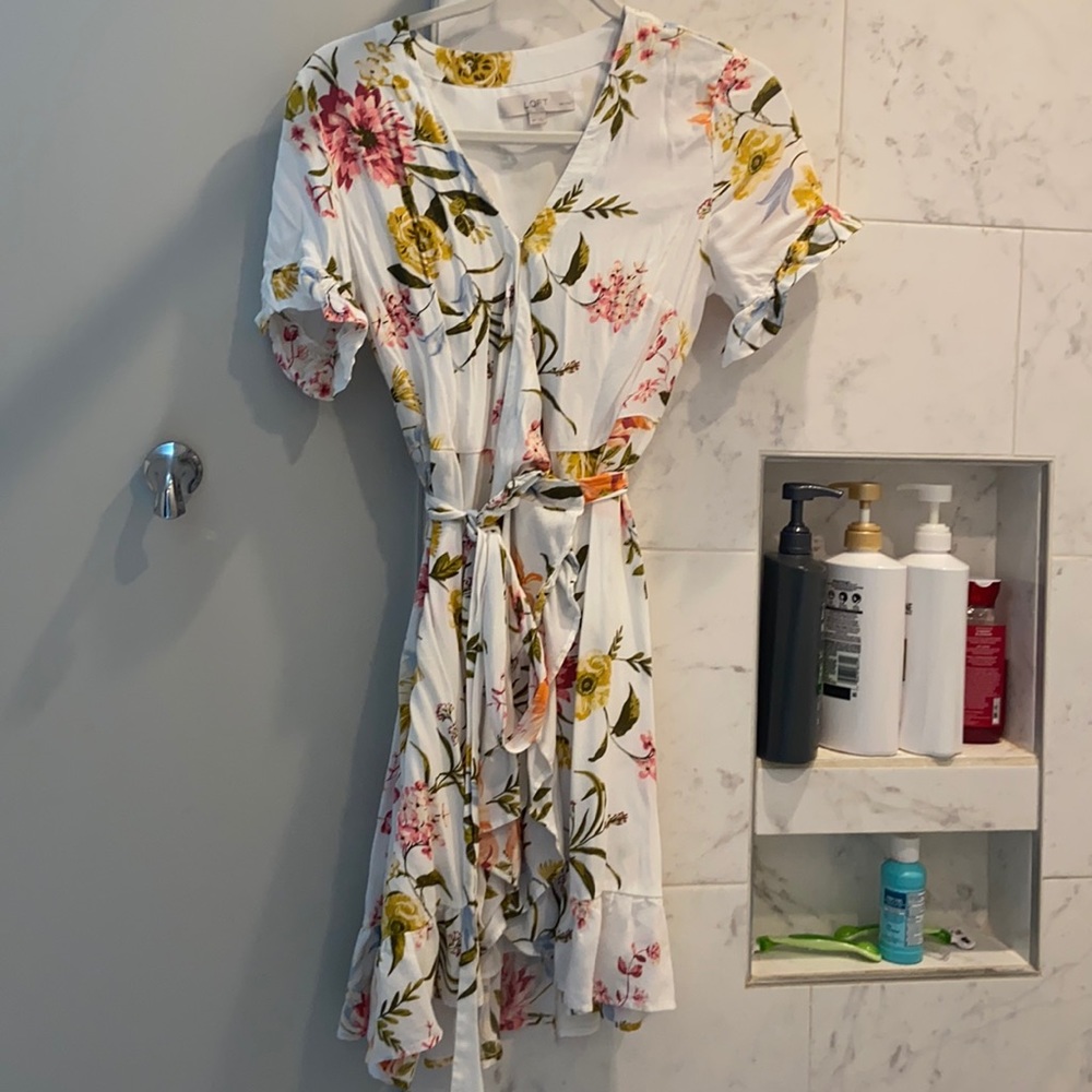 Floral Print Wrap Dress